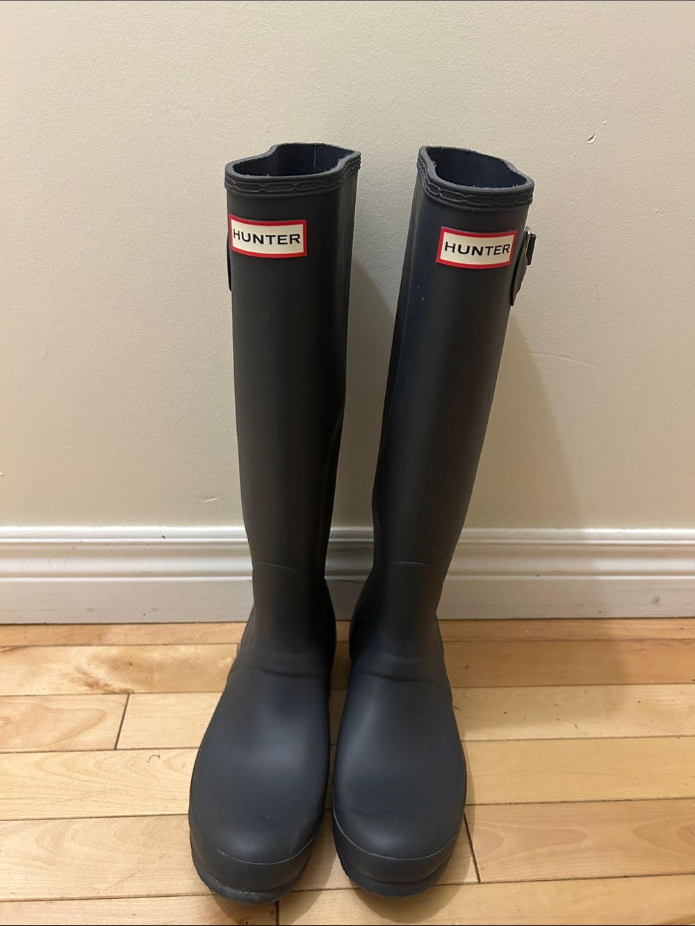 Hunter Black Tall Rain Boots
